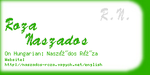roza naszados business card